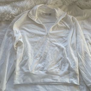 Aritzia White Quarter Zip- S